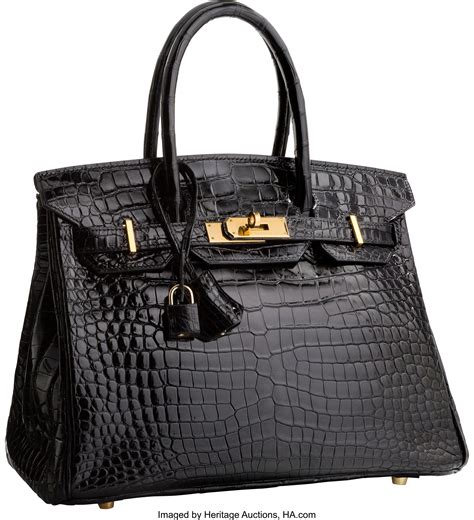 hermes black crocodile bag.